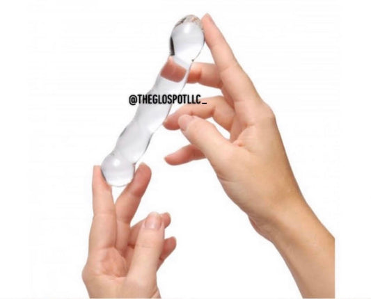 Petite Double Sided Glass Dildo (FREE Velvet Travel Pouch Included)
